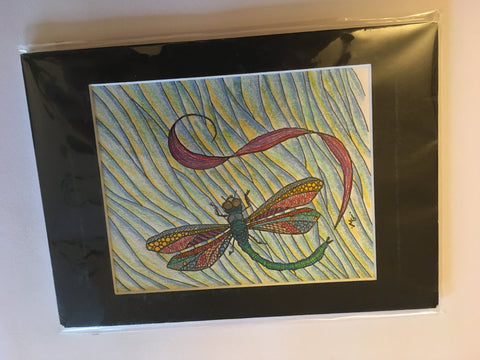 Dragonfly Doodle, Original Drawing